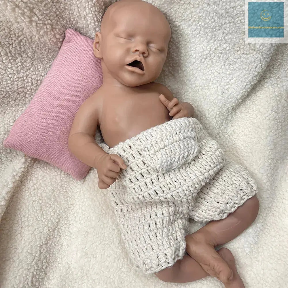 18Inch Lifelike Skin Detail Features Floppy Silicone Reborn Doll Weighted Washable Newborn Baby Girl for Education Collection lifelikesiliconereborns.com
