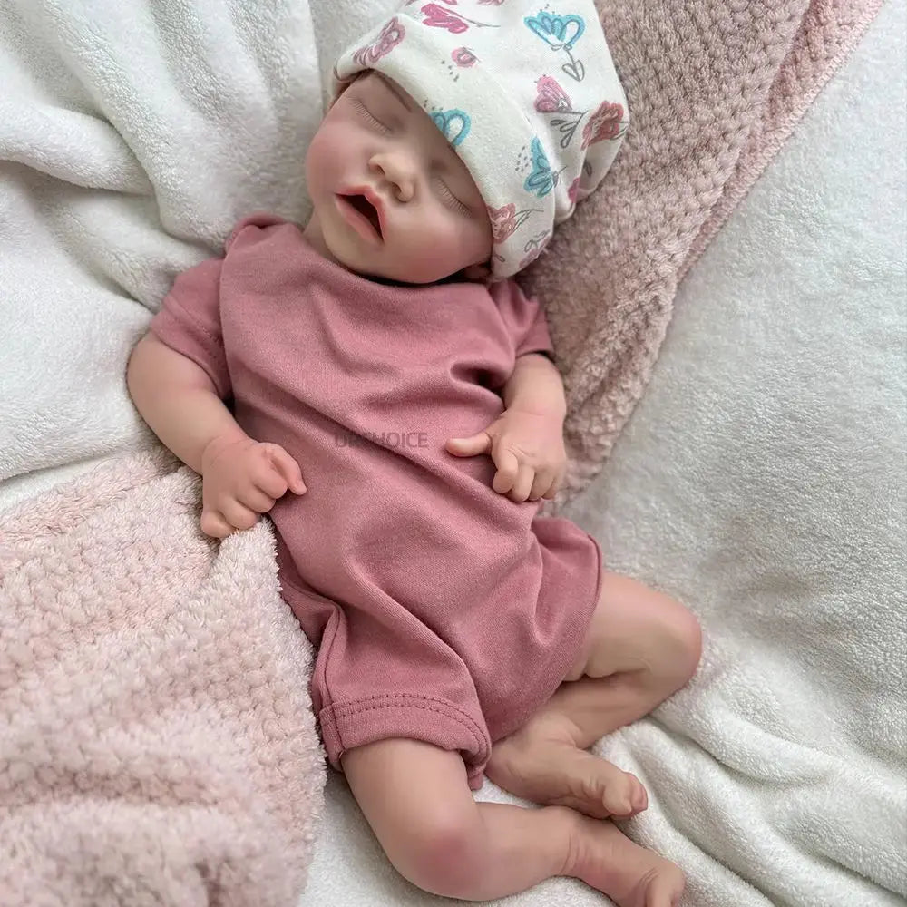 18Inch Lifelike Skin Detail Features Floppy Silicone Reborn Doll Weighted Washable Newborn Baby Girl for Education Collection lifelikesiliconereborns.com