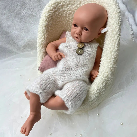18Inch Open Eyes Handmade Realistic Silicone Reborn Baby Girl Doll With 3D Painted Skin for Emotional Support Kids Toy lifelikesiliconereborns.com