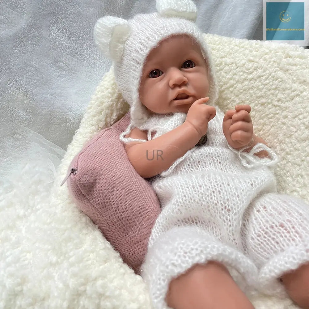 18Inch Open Eyes Handmade Realistic Silicone Reborn Baby Girl Doll With 3D Painted Skin for Emotional Support Kids Toy lifelikesiliconereborns.com
