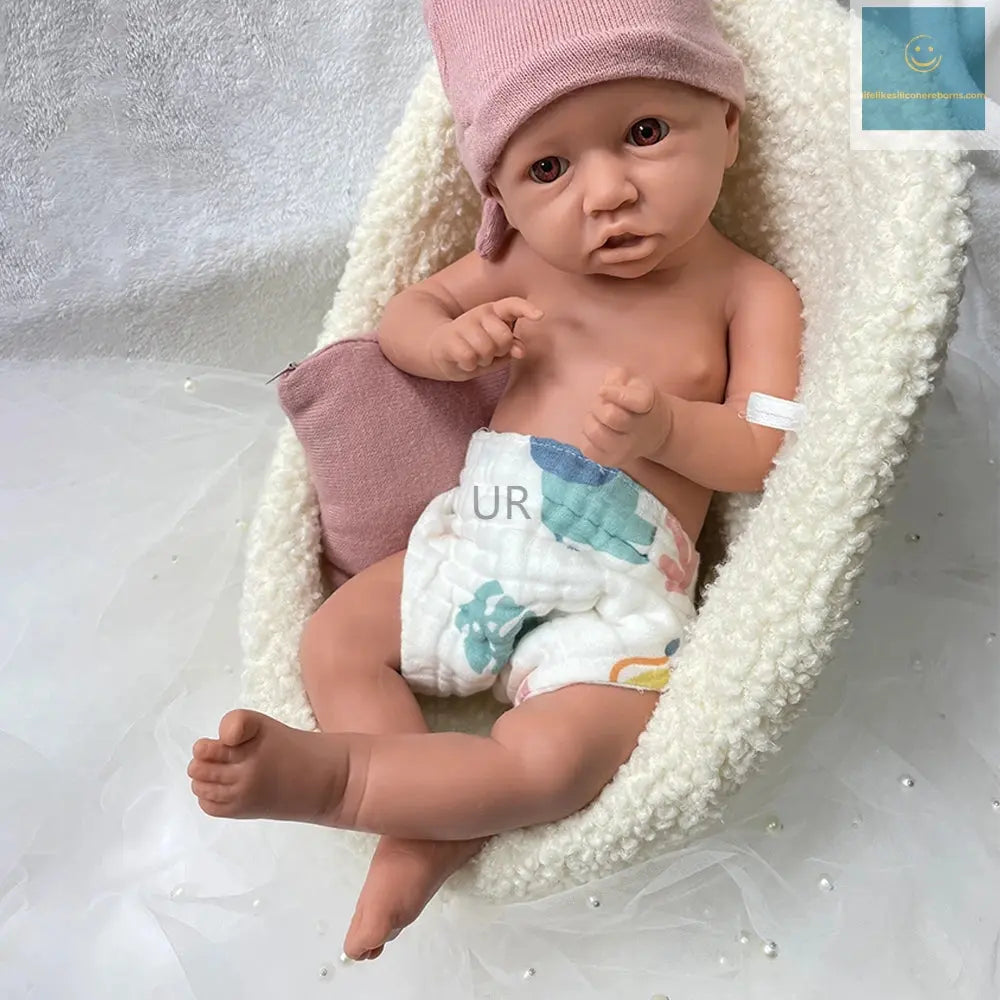 18Inch Open Eyes Handmade Realistic Silicone Reborn Baby Girl Doll With 3D Painted Skin for Emotional Support Kids Toy lifelikesiliconereborns.com