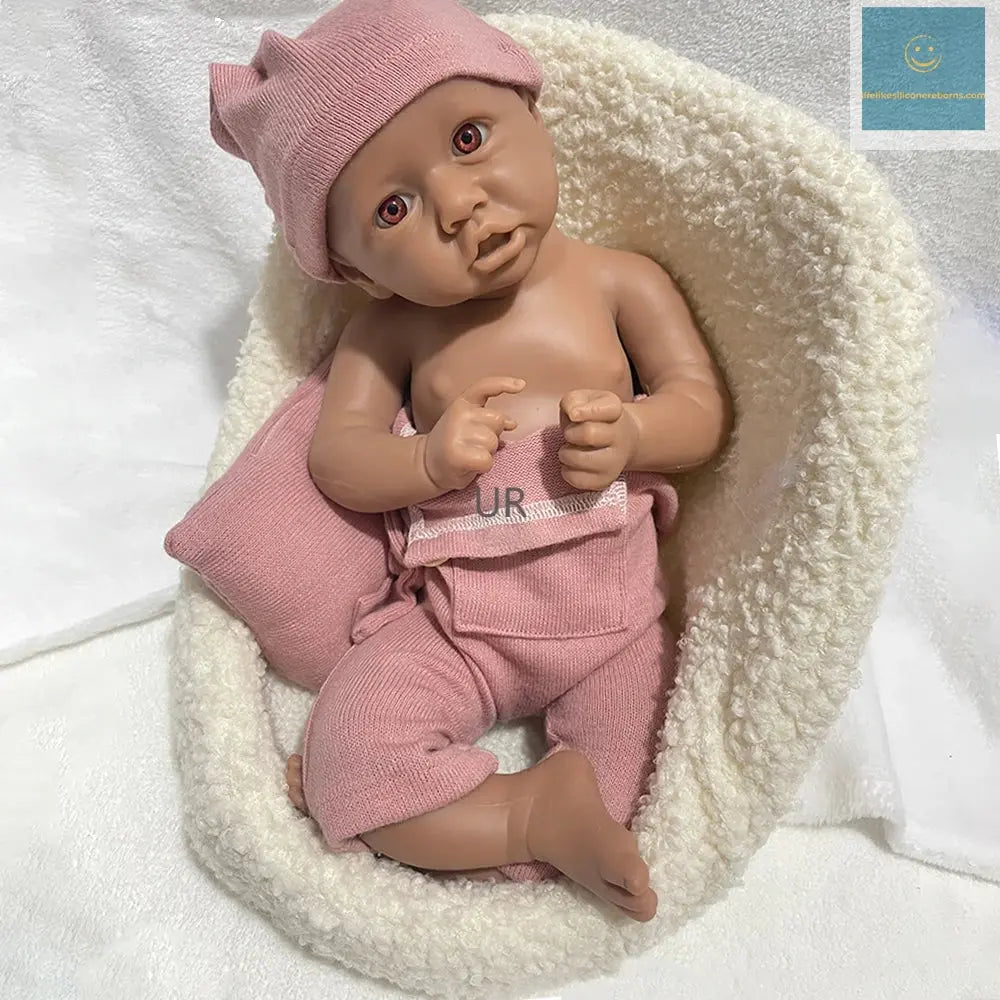 18Inch Open Eyes Handmade Realistic Silicone Reborn Baby Girl Doll With 3D Painted Skin for Emotional Support Kids Toy lifelikesiliconereborns.com