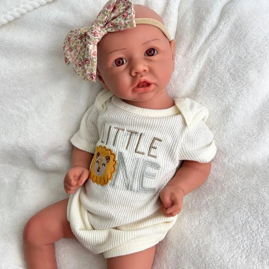18Inch Realistic Weight Handmade Silicone Reborn Baby Girl Doll Easy to Clean Ideal for Hobbyists Collectible Kids Toy lifelikesiliconereborns.com