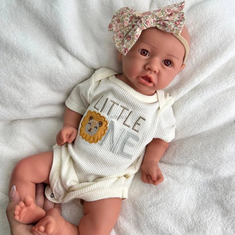 18Inch Realistic Weight Handmade Silicone Reborn Baby Girl Doll Easy to Clean Ideal for Hobbyists Collectible Kids Toy lifelikesiliconereborns.com