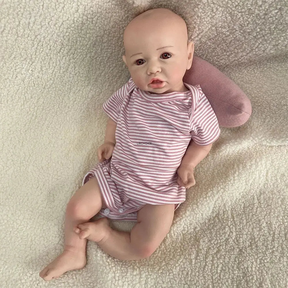 18Inch Realistic Weight Handmade Silicone Reborn Baby Girl Doll Easy to Clean Ideal for Hobbyists Collectible Kids Toy lifelikesiliconereborns.com