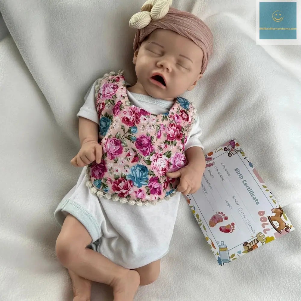 18Inch Realistic Weight Newborn Baby Girl Lifelike Detail Features Silicone Reborn Doll Easy to Clean for Companionship Toy lifelikesiliconereborns.com
