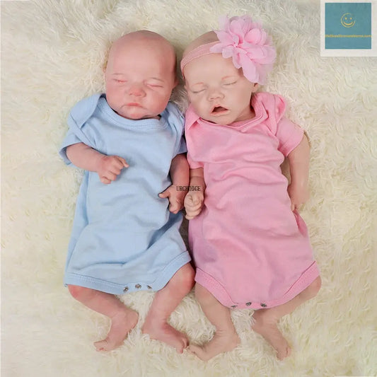 18Inch Twins Full Body Silicone Reborn Baby Doll Waterproof Lifelike Soft Bebe Girl Boy Visible Veins Bebe Doll Newborn Gift lifelikesiliconereborns.com