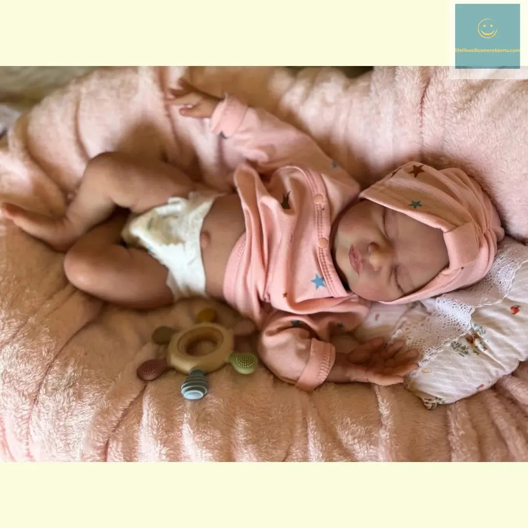 18Inch Washable Laura Solid Silicone Bebe Reborn Girl Doll With Painted Bald Softness Touch Lifelike Realisic Reborn Baby Doll lifelikesiliconereborns.com