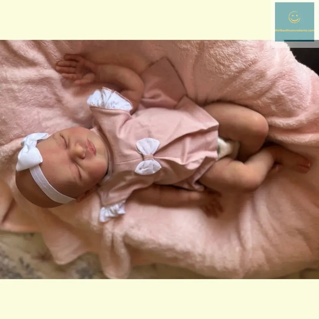 18Inch Washable Laura Solid Silicone Bebe Reborn Girl Doll With Painted Bald Softness Touch Lifelike Realisic Reborn Baby Doll lifelikesiliconereborns.com