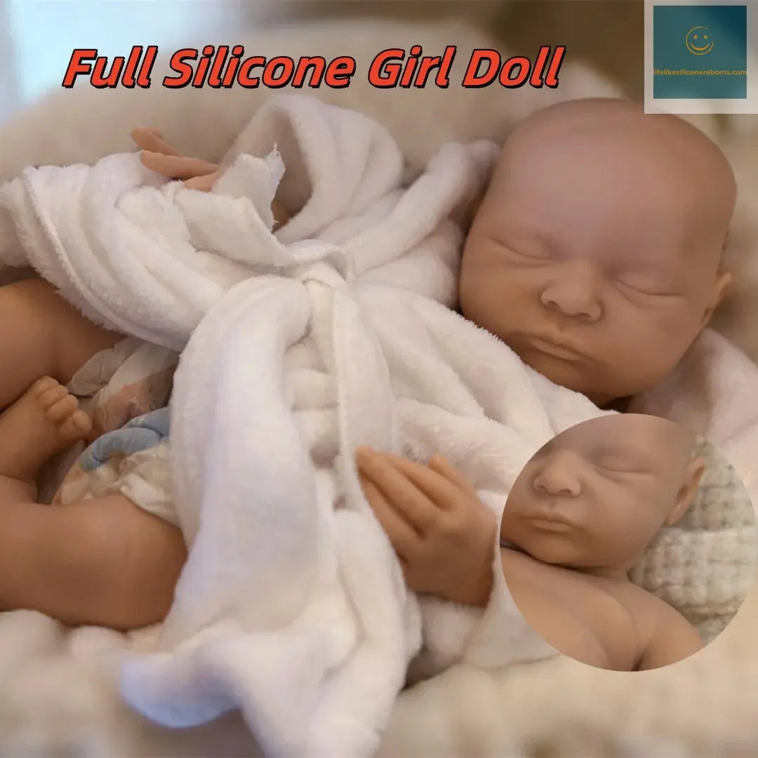 18Inch Washable Laura Solid Silicone Bebe Reborn Girl Doll With Painted Bald Softness Touch Lifelike Realisic Reborn Baby Doll lifelikesiliconereborns.com