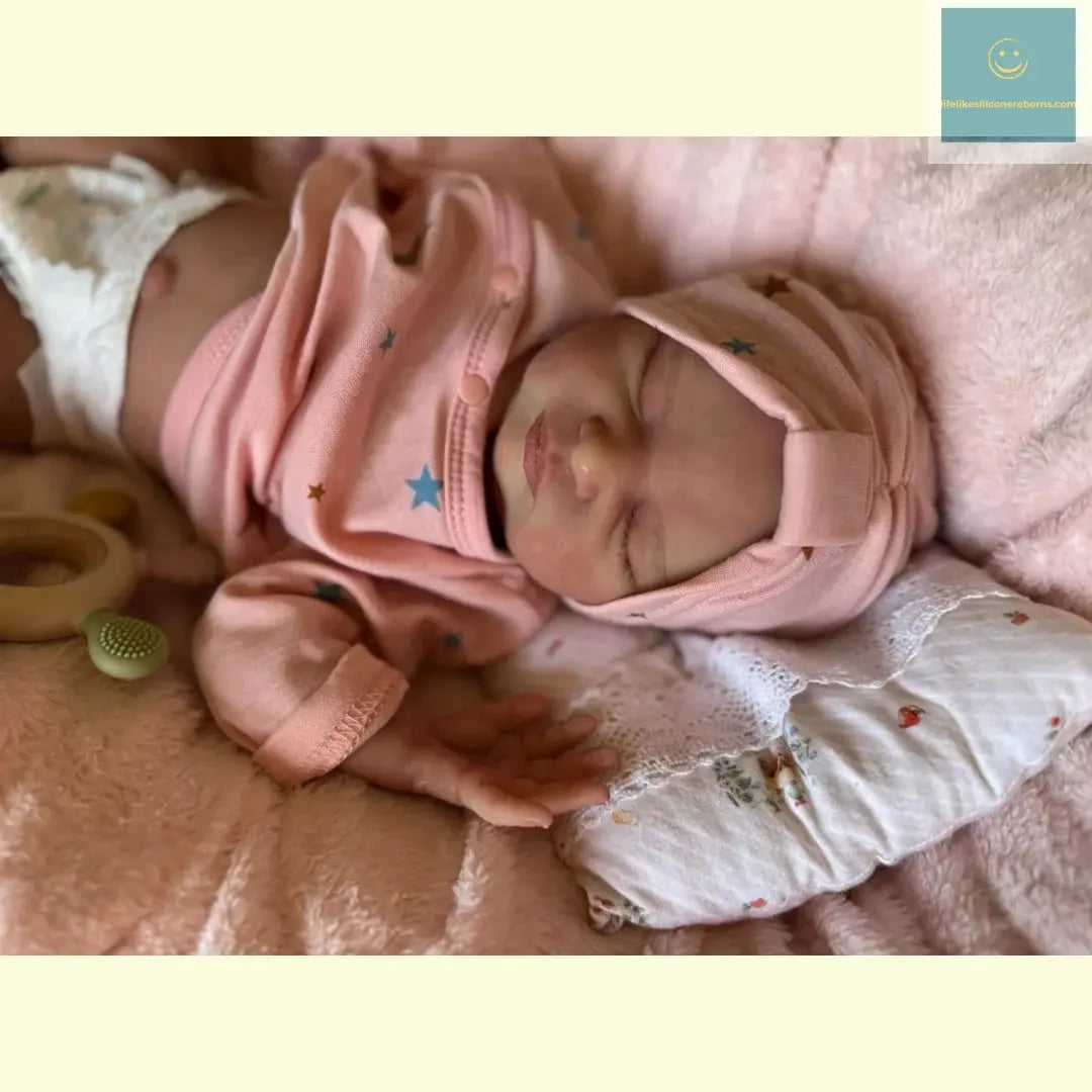 18Inch Washable Laura Solid Silicone Bebe Reborn Girl Doll With Painted Bald Softness Touch Lifelike Realisic Reborn Baby Doll lifelikesiliconereborns.com