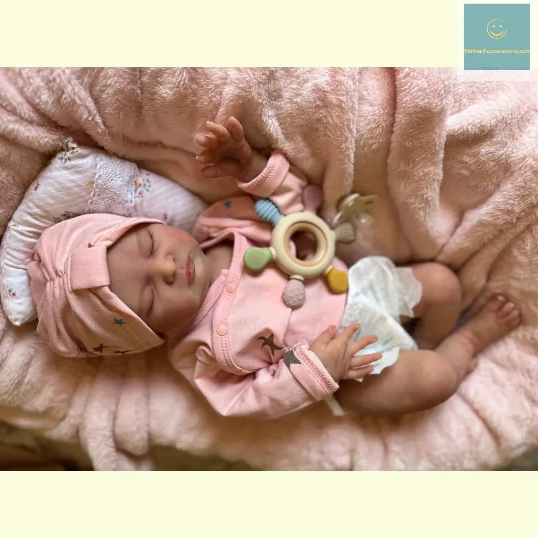 18Inch Washable Laura Solid Silicone Bebe Reborn Girl Doll With Painted Bald Softness Touch Lifelike Realisic Reborn Baby Doll lifelikesiliconereborns.com