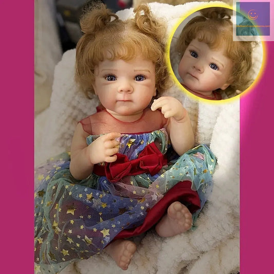 18Inch Washable Rooted Hair Bettie Full Body Vinyl Bebe Reborn Girl With Princess Dress Handmade Lifelike Real Reborn Doll lifelikesiliconereborns.com