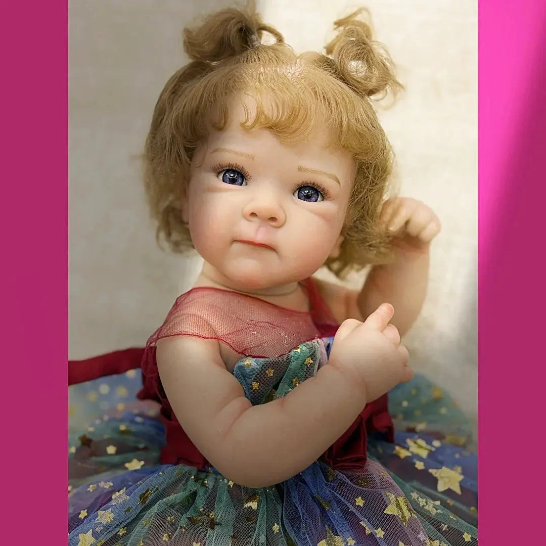 18Inch Washable Rooted Hair Bettie Full Body Vinyl Bebe Reborn Girl With Princess Dress Handmade Lifelike Real Reborn Doll lifelikesiliconereborns.com