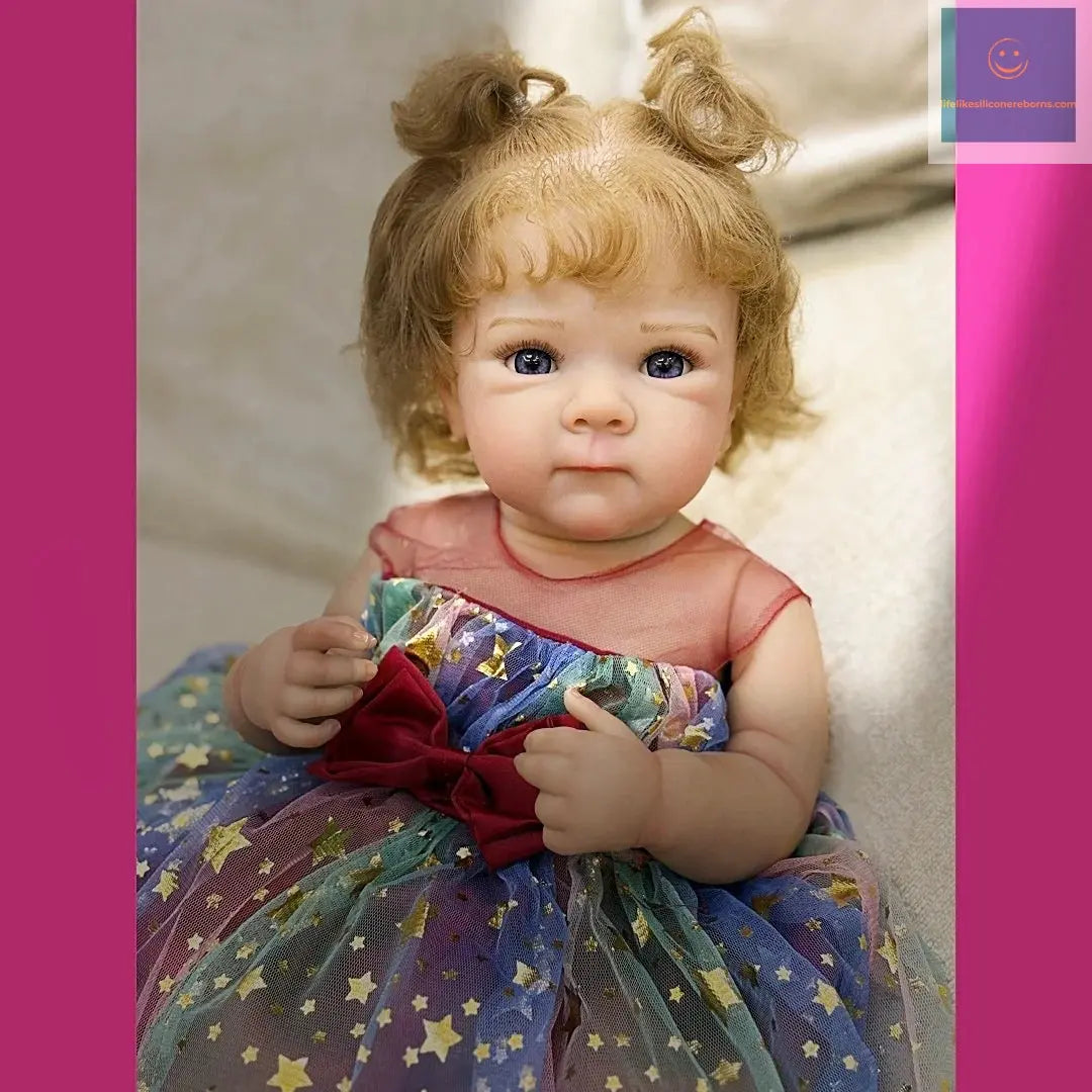 18Inch Washable Rooted Hair Bettie Full Body Vinyl Bebe Reborn Girl With Princess Dress Handmade Lifelike Real Reborn Doll lifelikesiliconereborns.com
