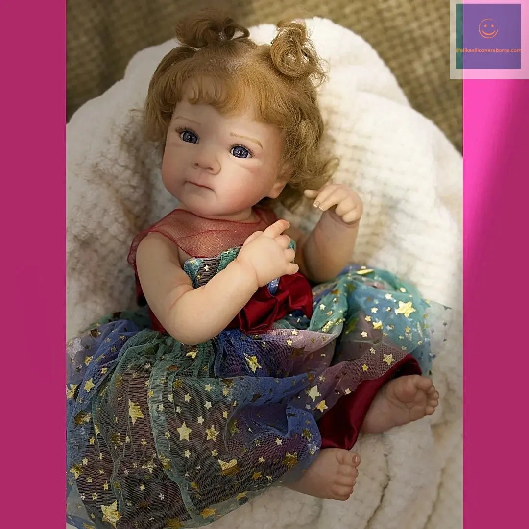 18Inch Washable Rooted Hair Bettie Full Body Vinyl Bebe Reborn Girl With Princess Dress Handmade Lifelike Real Reborn Doll lifelikesiliconereborns.com