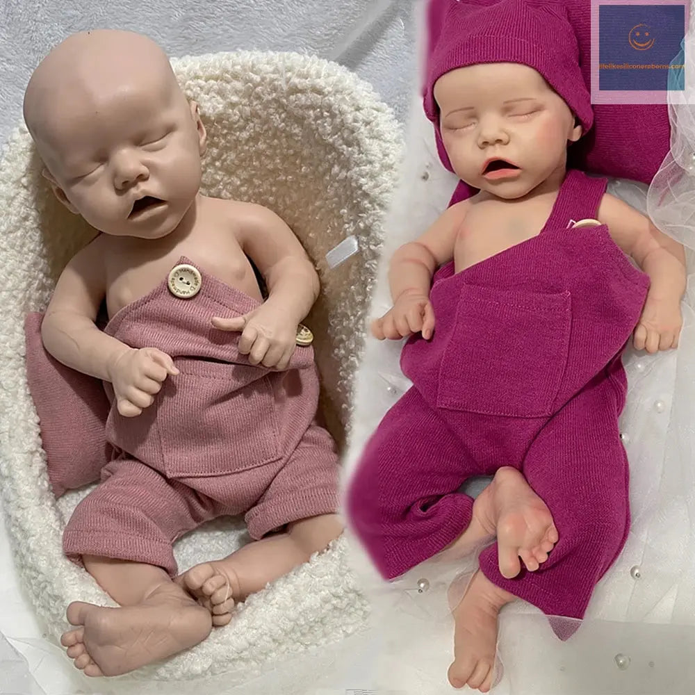 18" 100% Full Silicone Newborn Doll Soft Reborn Baby Girl Flexible 3D Skin Tone with Visible Veins Handmade Doll Anti-Stress Toy lifelikesiliconereborns.com