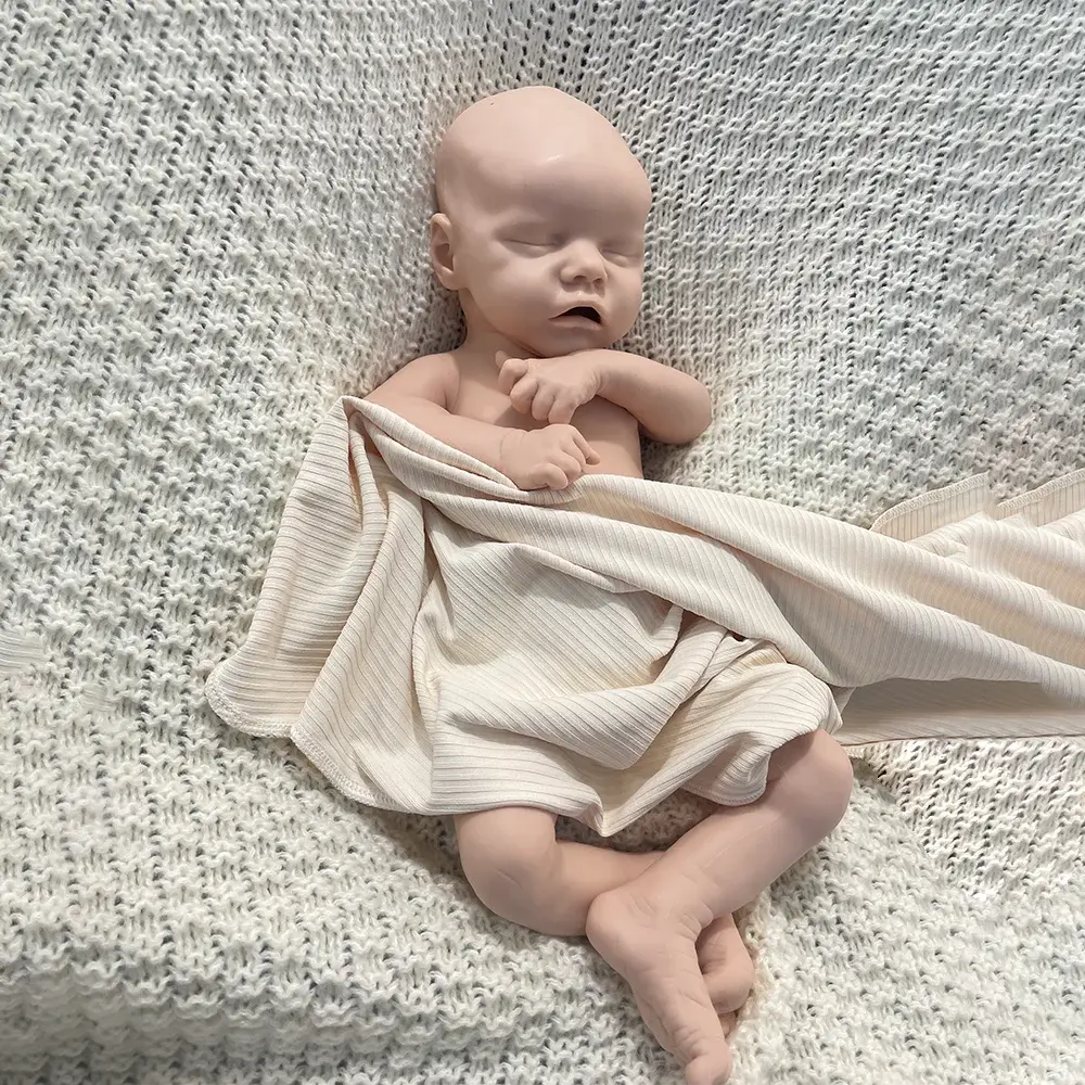 18" 100% Full Silicone Newborn Doll Soft Reborn Baby Girl Flexible 3D Skin Tone with Visible Veins Handmade Doll Anti-Stress Toy lifelikesiliconereborns.com