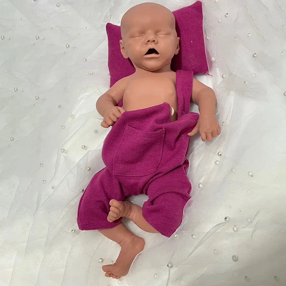 18" 100% Full Silicone Newborn Doll Soft Reborn Baby Girl Flexible 3D Skin Tone with Visible Veins Handmade Doll Anti-Stress Toy lifelikesiliconereborns.com