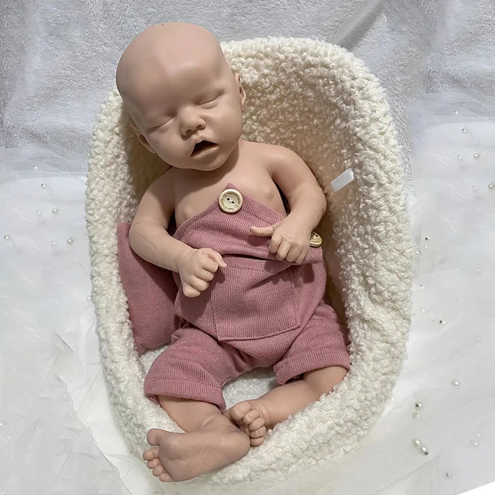18" 100% Full Silicone Newborn Doll Soft Reborn Baby Girl Flexible 3D Skin Tone with Visible Veins Handmade Doll Anti-Stress Toy lifelikesiliconereborns.com