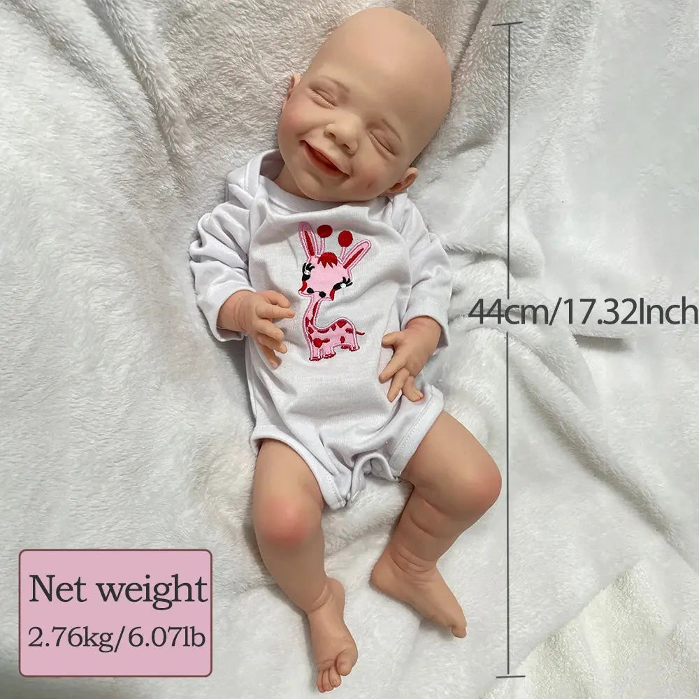 18'' 2.76kg Small Girl 100% Full Body Silicone Reborn Baby Doll Waterproof Realistic Skin Lifelike Infant DIY Toys for Children lifelikesiliconereborns.com