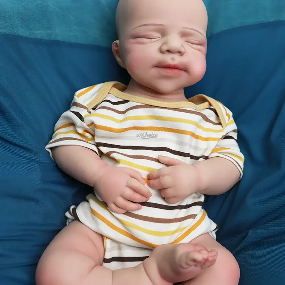 18" Newborn Silicone Reborn Baby Handmade Painted Realistic Silicone Skin Rebirth Doll Great Toy For Kids 3+ & Mom Training lifelikesiliconereborns.com