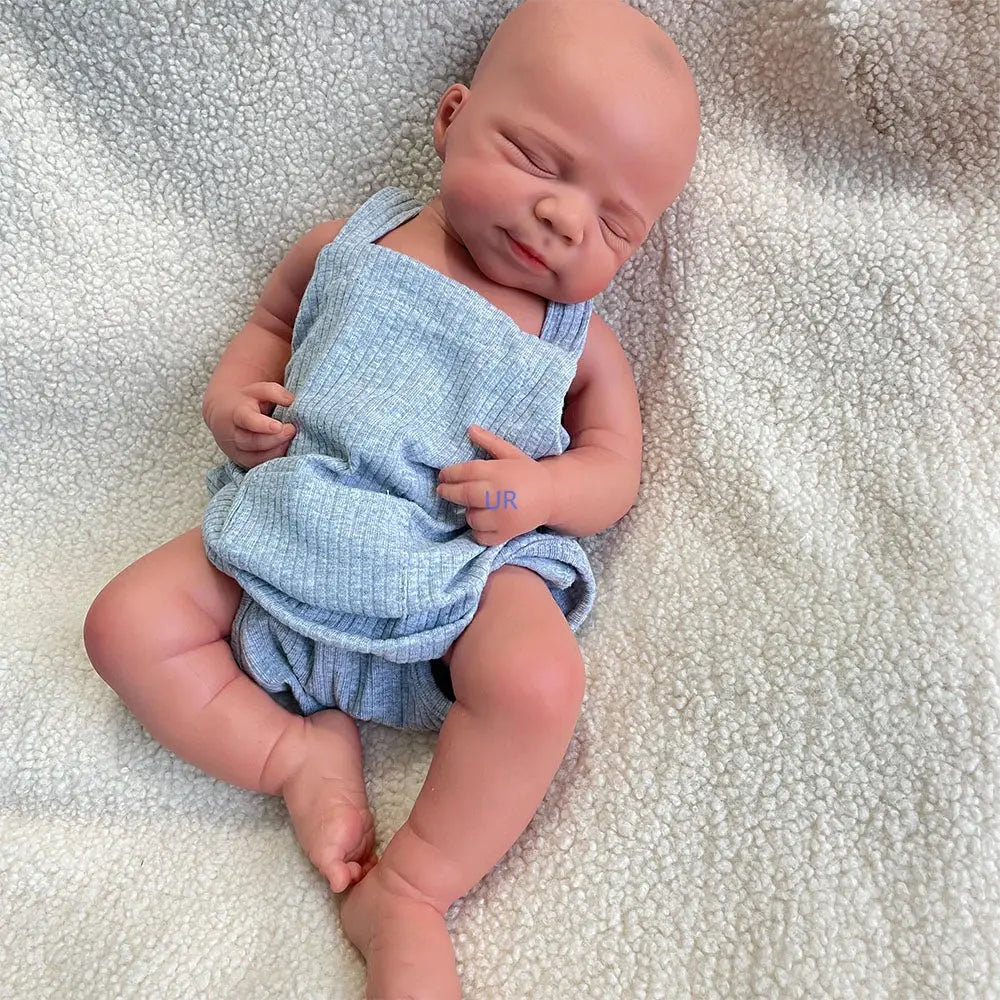 18" Newborn Silicone Reborn Baby Handmade Painted Realistic Silicone Skin Rebirth Doll Great Toy For Kids 3+ & Mom Training lifelikesiliconereborns.com