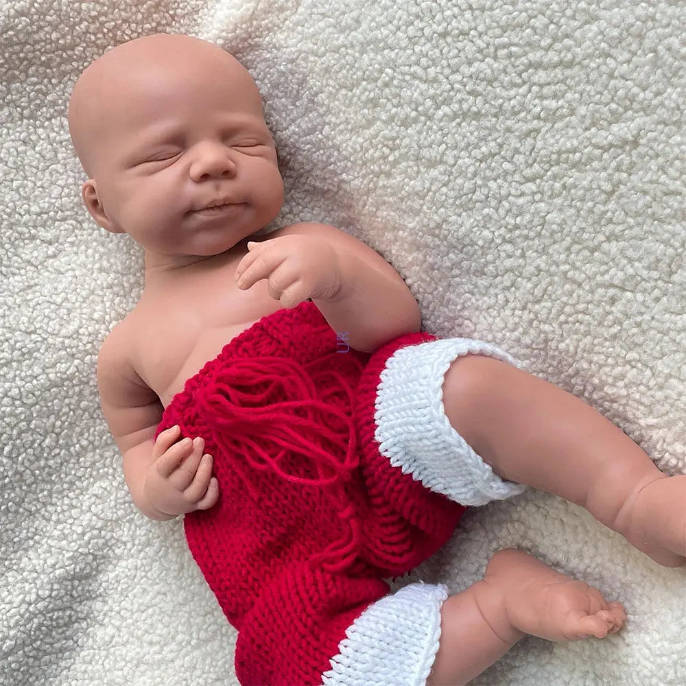 18" Newborn Silicone Reborn Baby Handmade Painted Realistic Silicone Skin Rebirth Doll Great Toy For Kids 3+ & Mom Training lifelikesiliconereborns.com