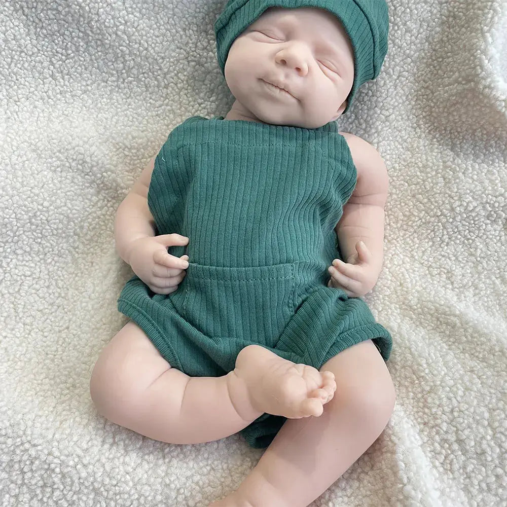 18" Newborn Silicone Reborn Baby Handmade Painted Realistic Silicone Skin Rebirth Doll Great Toy For Kids 3+ & Mom Training lifelikesiliconereborns.com