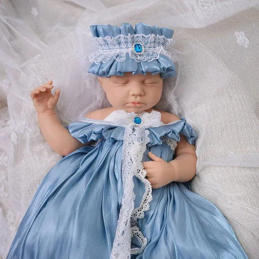 18inch Full Body Silicone Reborn Baby Doll Realistic Girl Dolls Unpainted lifelikesiliconereborns.com