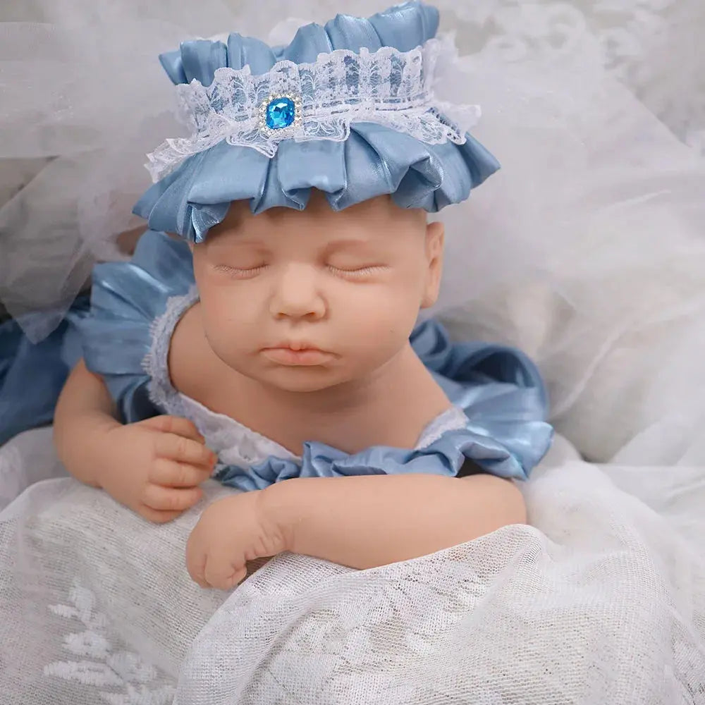 18inch Full Body Silicone Reborn Baby Doll Realistic Girl Dolls Unpainted lifelikesiliconereborns.com