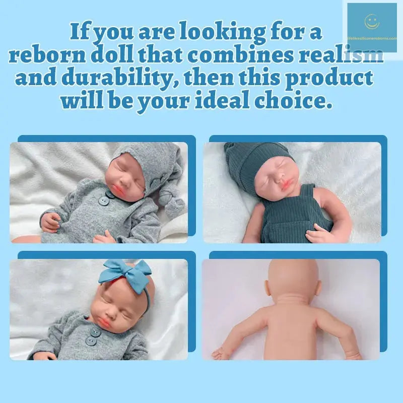 19.29" Platinum Solid Silicone Newborn Baby Boy/Girl LouLou Floppy Handmade Washable Reborn Doll 7.6lb Kids Toy Birthday Gift lifelikesiliconereborns.com