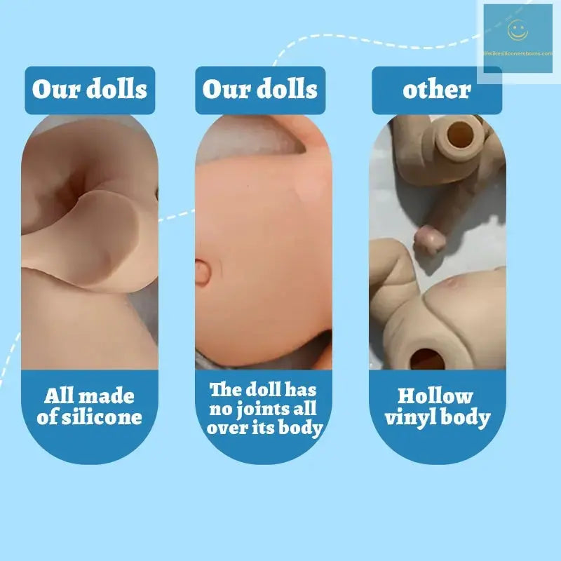19.29" Platinum Solid Silicone Newborn Baby Boy/Girl LouLou Floppy Handmade Washable Reborn Doll 7.6lb Kids Toy Birthday Gift lifelikesiliconereborns.com