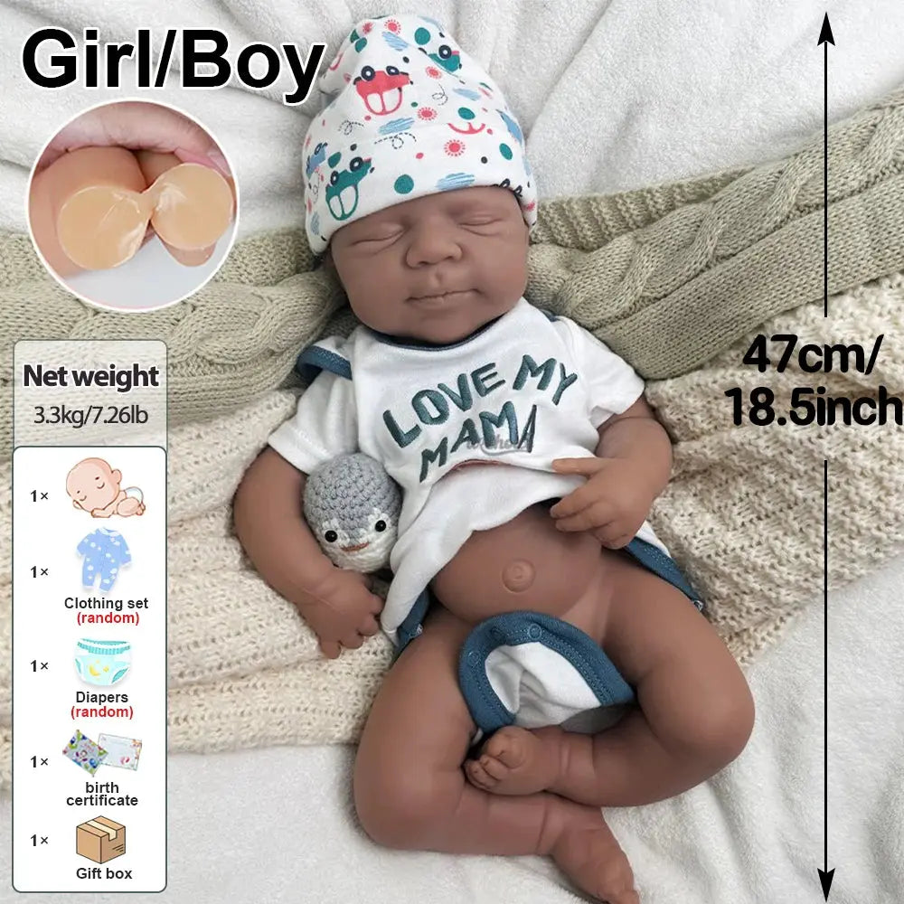 19Inch Lifelike Silicone Reborn Baby Girl & Boy Pascale Realistic Weight & Features Doll for Emotional Healing Christmas Gift lifelikesiliconereborns.com