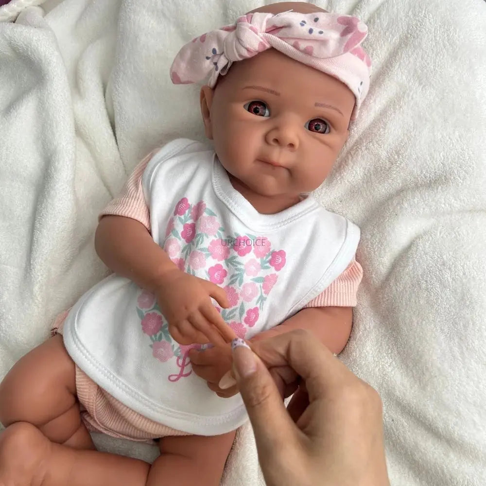 19Inch Realistic Silicone Reborn Baby Girl Flexible Body Waterproof Pretty Doll Provide Emotional Support Toy Birthday Gift lifelikesiliconereborns.com