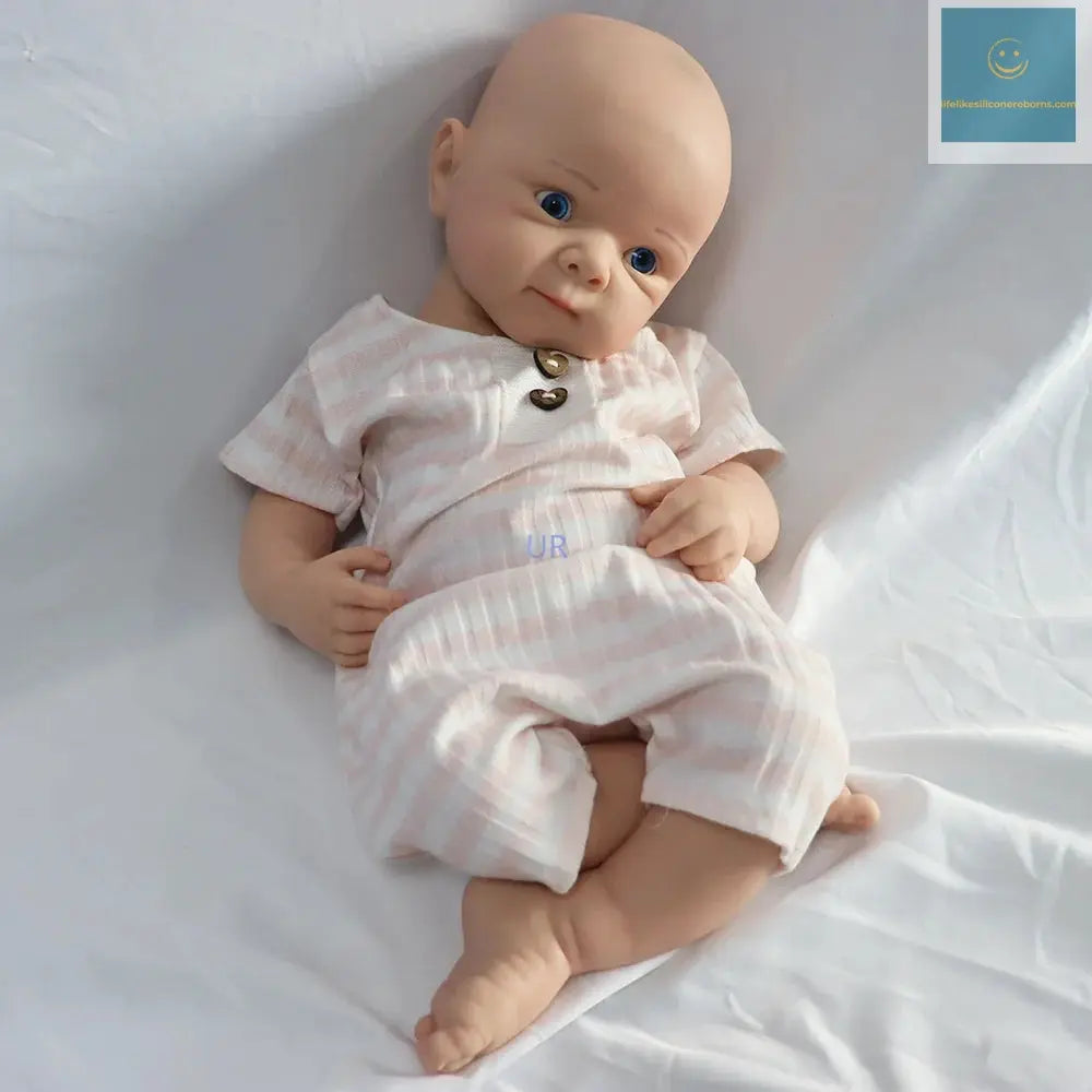 19" Platinum Silicone Reborn Doll Whole Body Soft Lifelike Chubby 3D Skin Weighted Newborn Baby Girl Collector Kids Toy Gift lifelikesiliconereborns.com