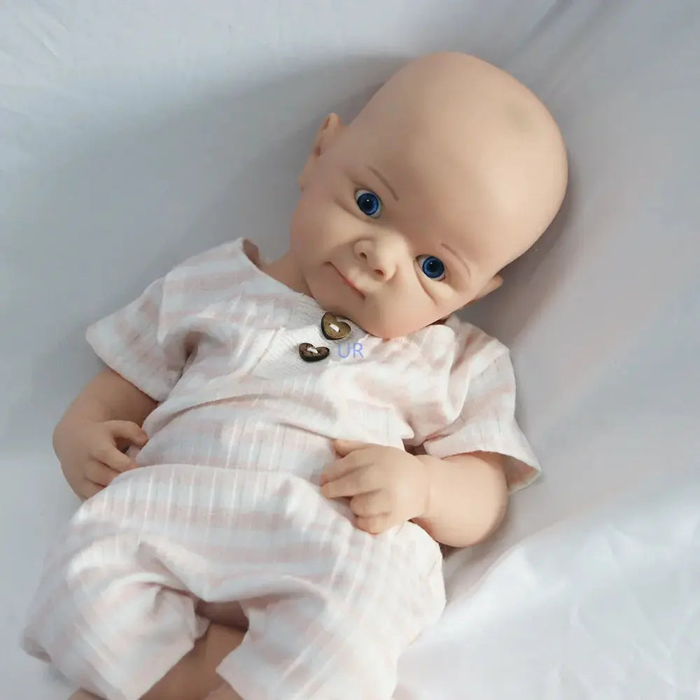 19" Platinum Silicone Reborn Doll Whole Body Soft Lifelike Chubby 3D Skin Weighted Newborn Baby Girl Collector Kids Toy Gift lifelikesiliconereborns.com