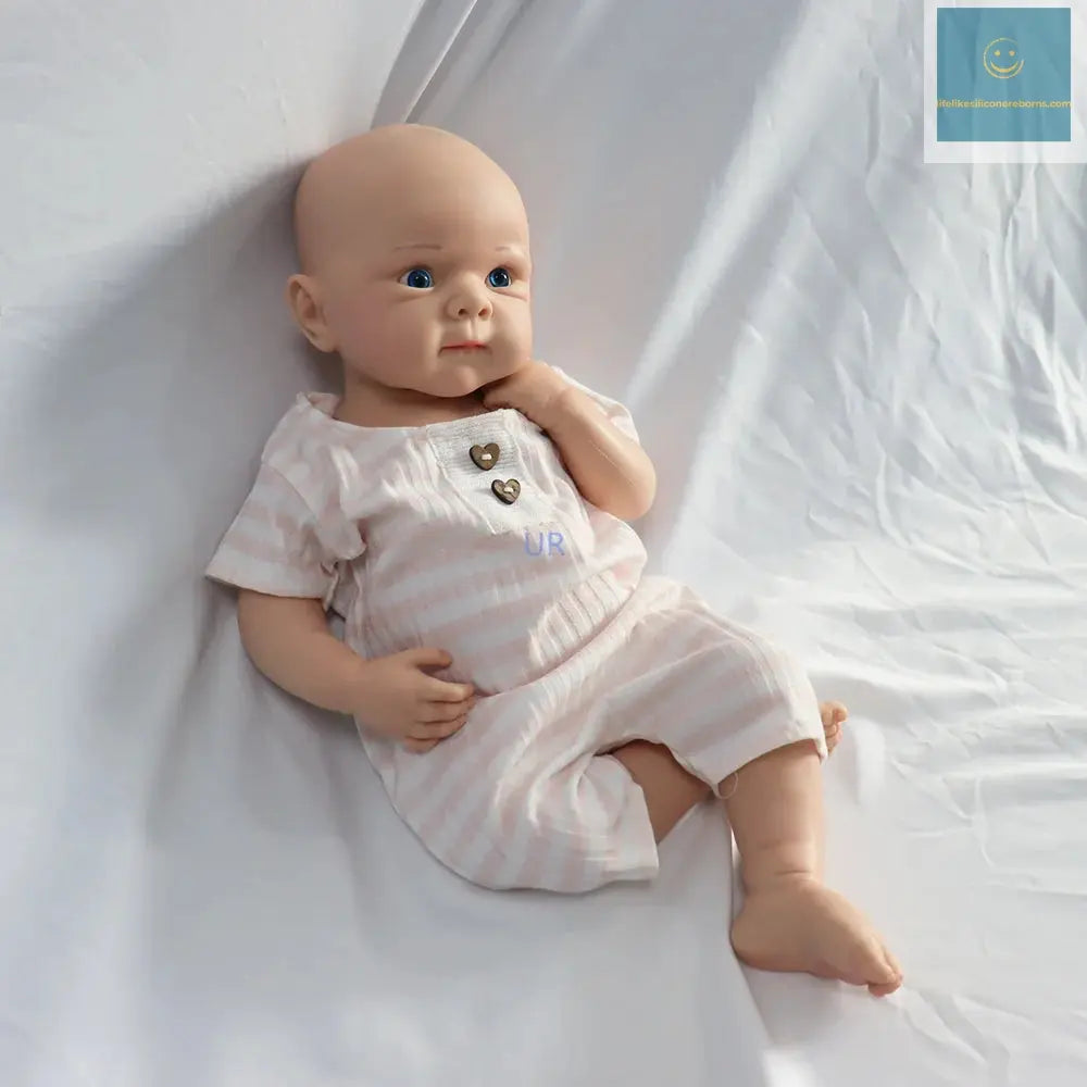 19" Platinum Silicone Reborn Doll Whole Body Soft Lifelike Chubby 3D Skin Weighted Newborn Baby Girl Collector Kids Toy Gift lifelikesiliconereborns.com