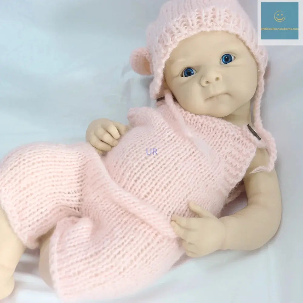 19" Platinum Silicone Reborn Doll Whole Body Soft Lifelike Chubby 3D Skin Weighted Newborn Baby Girl Collector Kids Toy Gift lifelikesiliconereborns.com