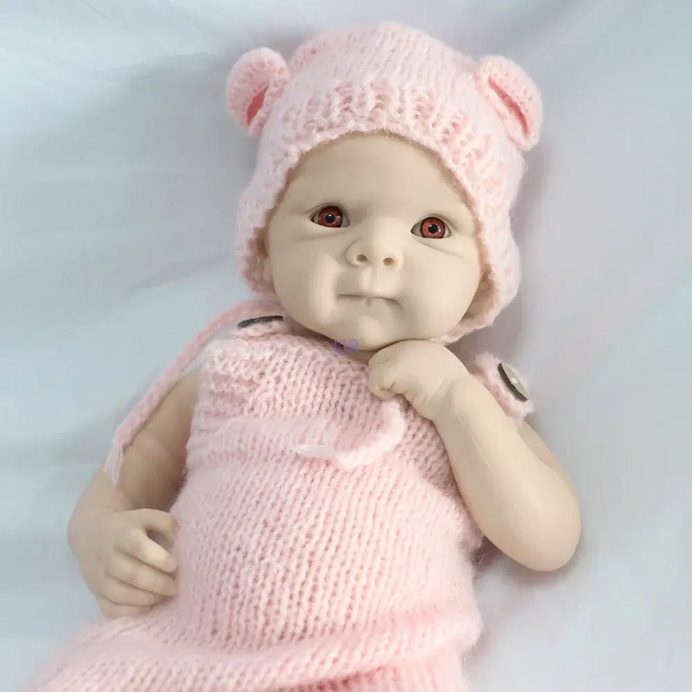 19" Platinum Silicone Reborn Doll Whole Body Soft Lifelike Chubby 3D Skin Weighted Newborn Baby Girl Collector Kids Toy Gift lifelikesiliconereborns.com