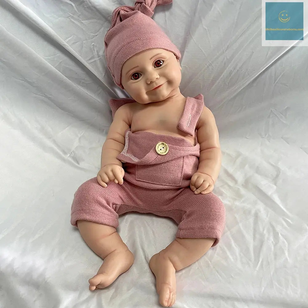1:1 Full Body Soild Silicone Reborn Baby Girl Chubby 3.9kg 50cm Lifelike Newborn Doll Washable Handmade Bebe for Gift lifelikesiliconereborns.com
