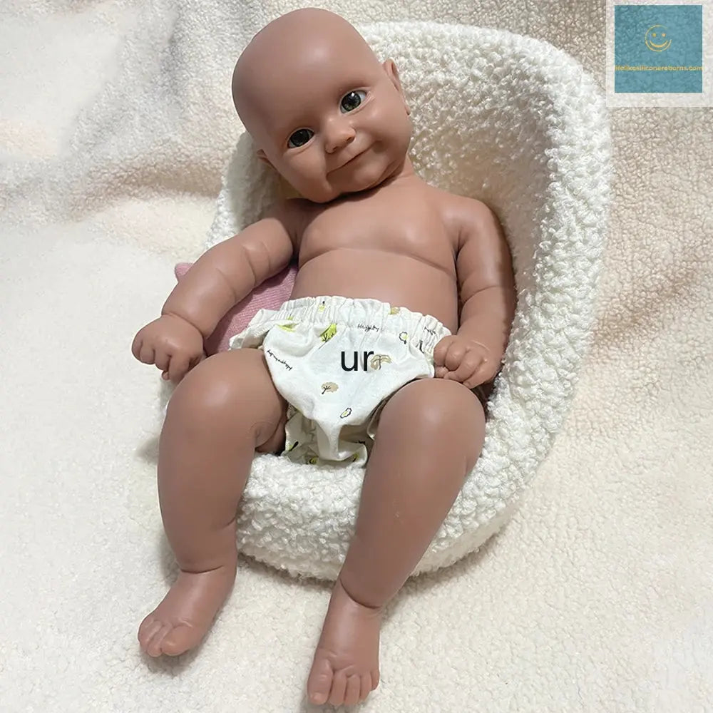 1:1 Full Body Soild Silicone Reborn Baby Girl Chubby 3.9kg 50cm Lifelike Newborn Doll Washable Handmade Bebe for Gift lifelikesiliconereborns.com