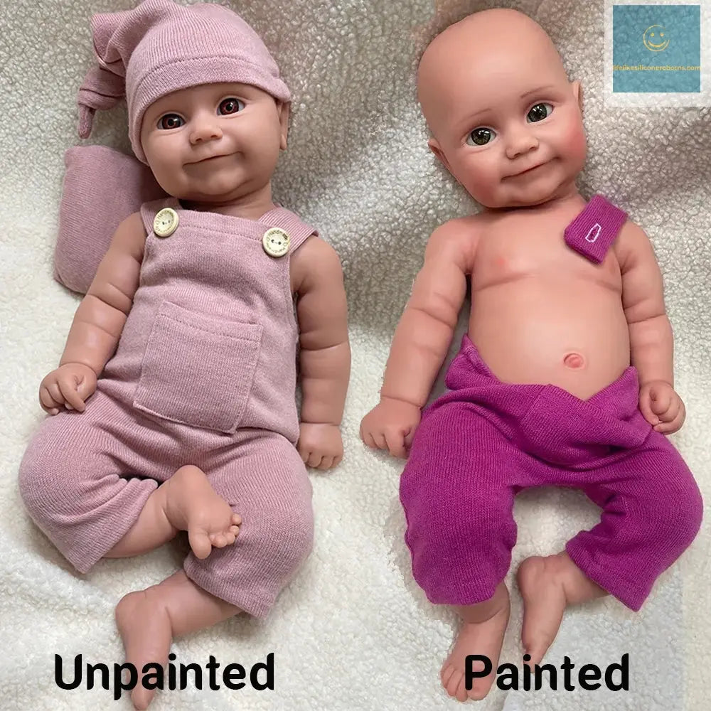 1:1 Full Body Soild Silicone Reborn Baby Girl Chubby 3.9kg 50cm Lifelike Newborn Doll Washable Handmade Bebe for Gift lifelikesiliconereborns.com