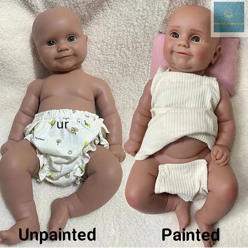 1:1 Full Body Soild Silicone Reborn Baby Girl Chubby 3.9kg 50cm Lifelike Newborn Doll Washable Handmade Bebe for Gift lifelikesiliconereborns.com