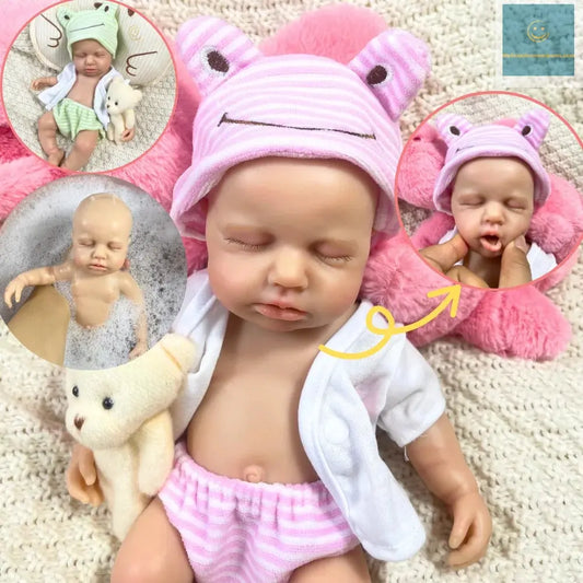 2 Options Mini 33CM Full Solid Silicone Reborn Baby Doll LouLou Girl Or Boy Washable Silicone Soft Body Birthday Christmas Gift lifelikesiliconereborns.com