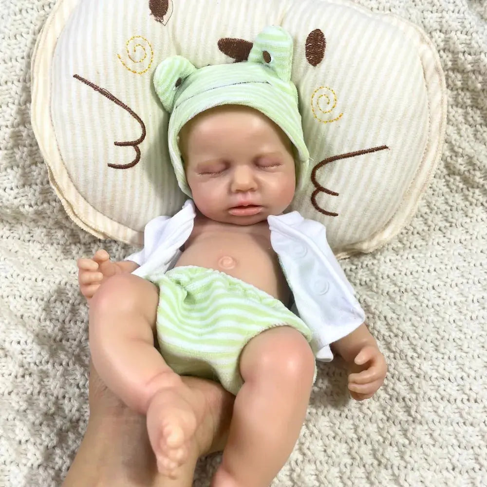 2 Options Mini 33CM Full Solid Silicone Reborn Baby Doll LouLou Girl Or Boy Washable Silicone Soft Body Birthday Christmas Gift lifelikesiliconereborns.com