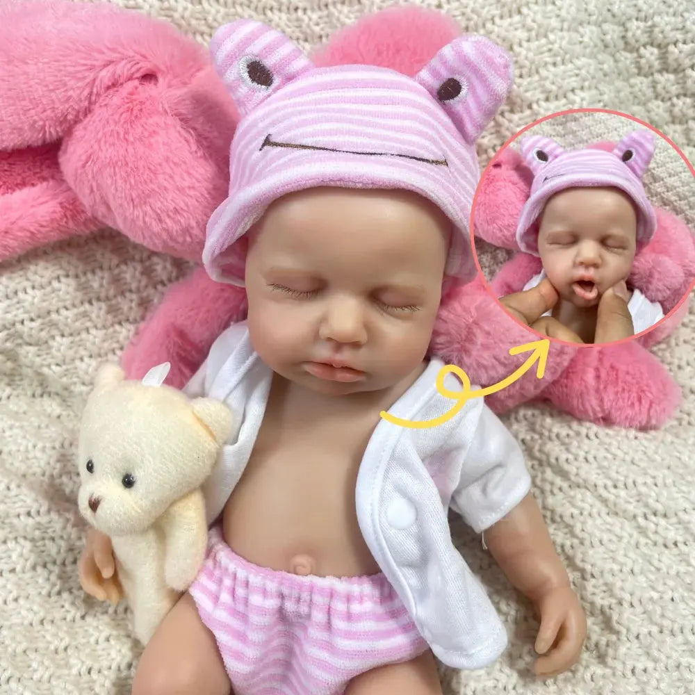 2 Options Mini 33CM Full Solid Silicone Reborn Baby Doll LouLou Girl Or Boy Washable Silicone Soft Body Birthday Christmas Gift lifelikesiliconereborns.com