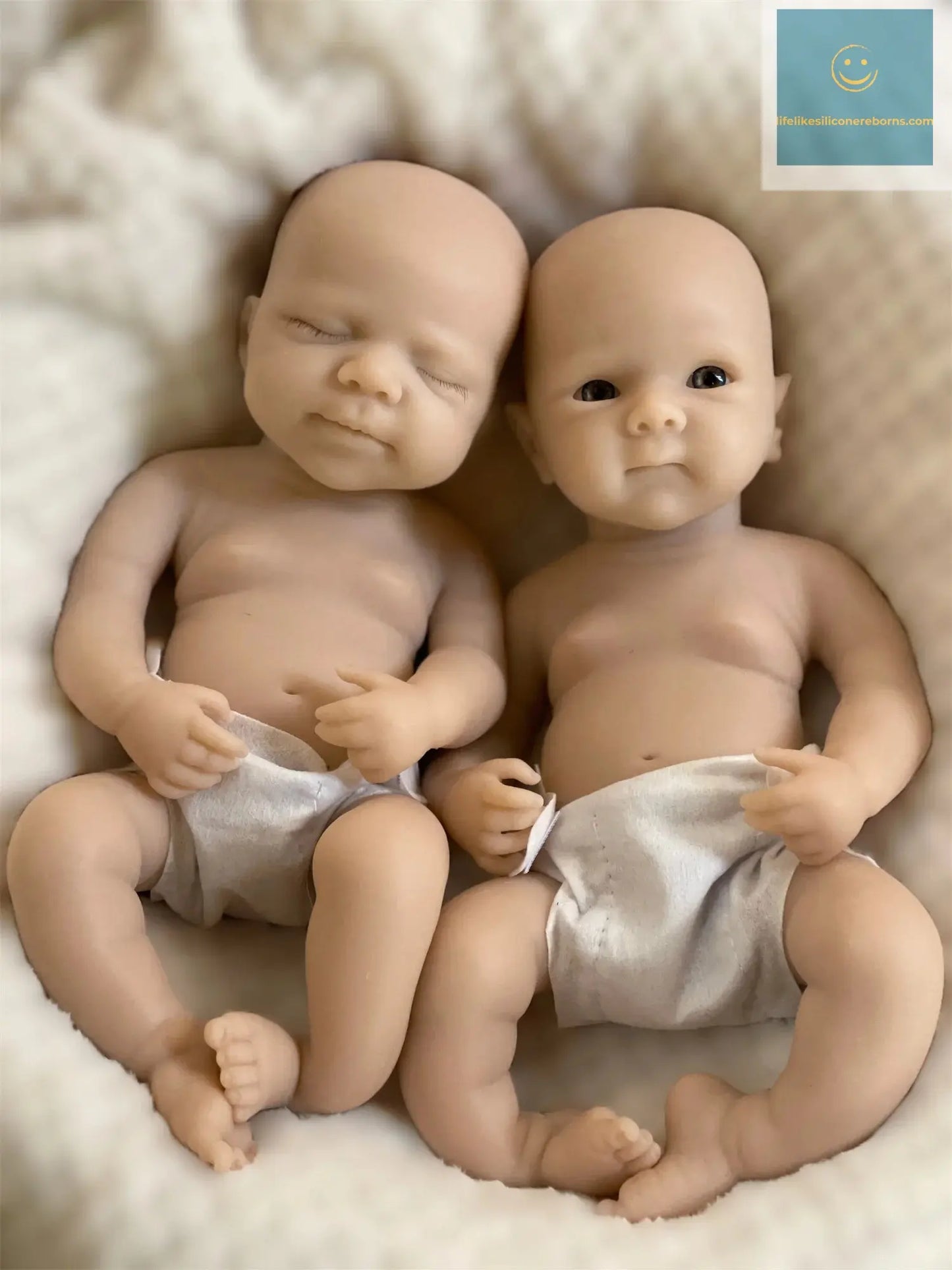 2 Styles/Can Open Mouth 33cm Unpainted Washable Solid Silicone Bebe Reborn Girls Soft Handmade Lifelike Reborn Baby Girl Doll lifelikesiliconereborns.com