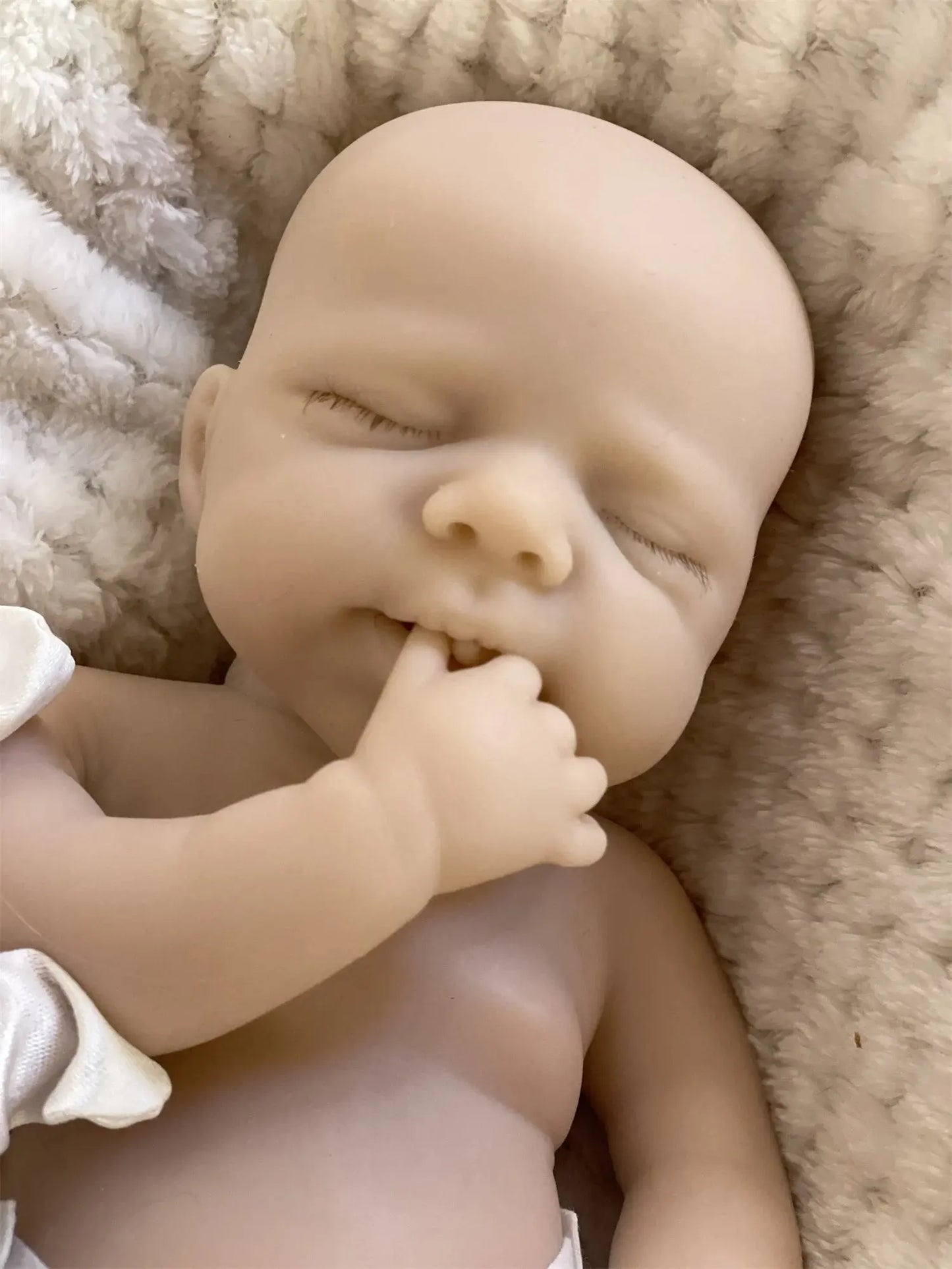 2 Styles/Can Open Mouth 33cm Unpainted Washable Solid Silicone Bebe Reborn Girls Soft Handmade Lifelike Reborn Baby Girl Doll lifelikesiliconereborns.com