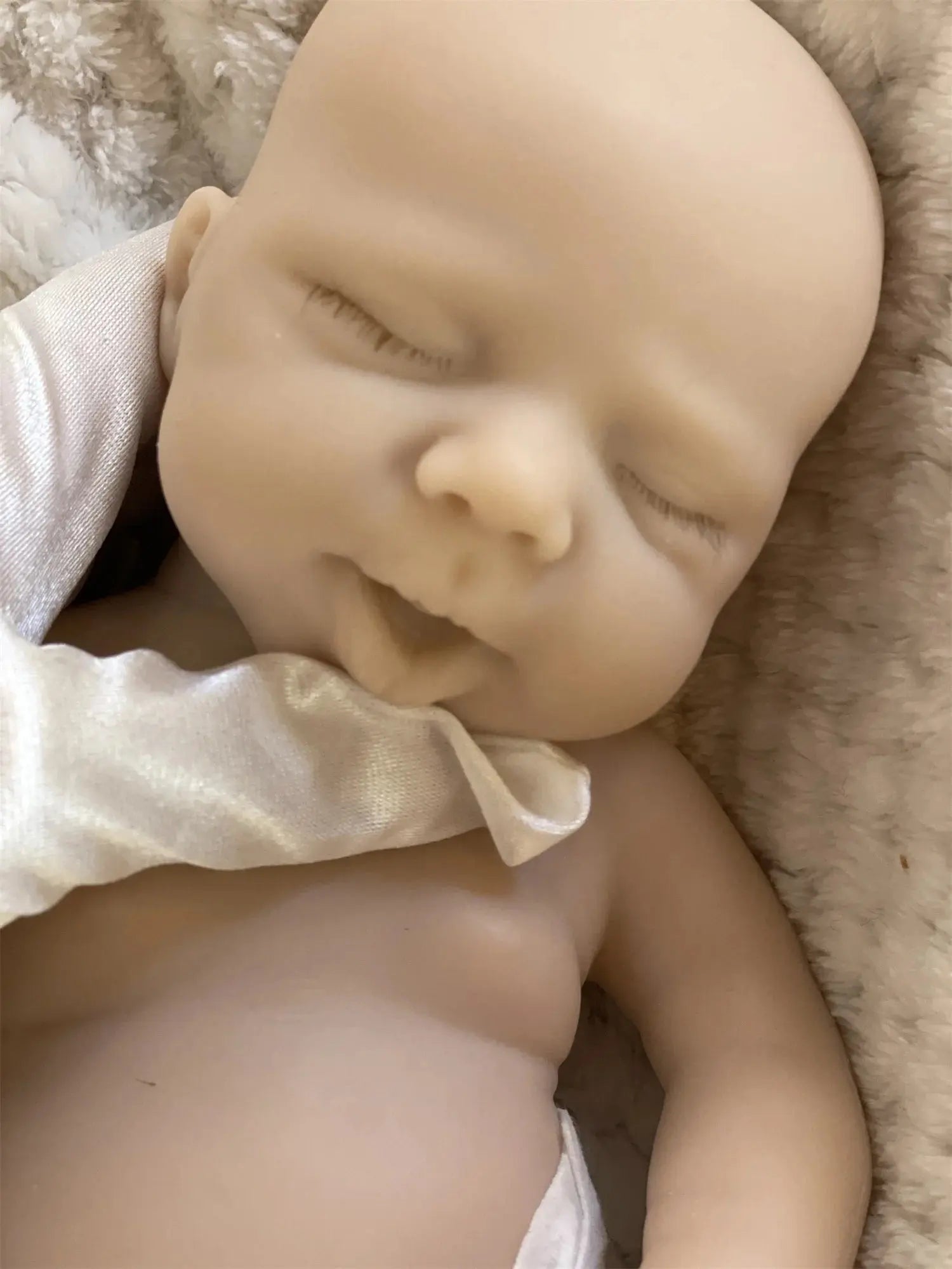 2 Styles/Can Open Mouth 33cm Unpainted Washable Solid Silicone Bebe Reborn Girls Soft Handmade Lifelike Reborn Baby Girl Doll lifelikesiliconereborns.com